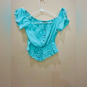 Guess Blue Women Top Teal/Blue Women Blouse